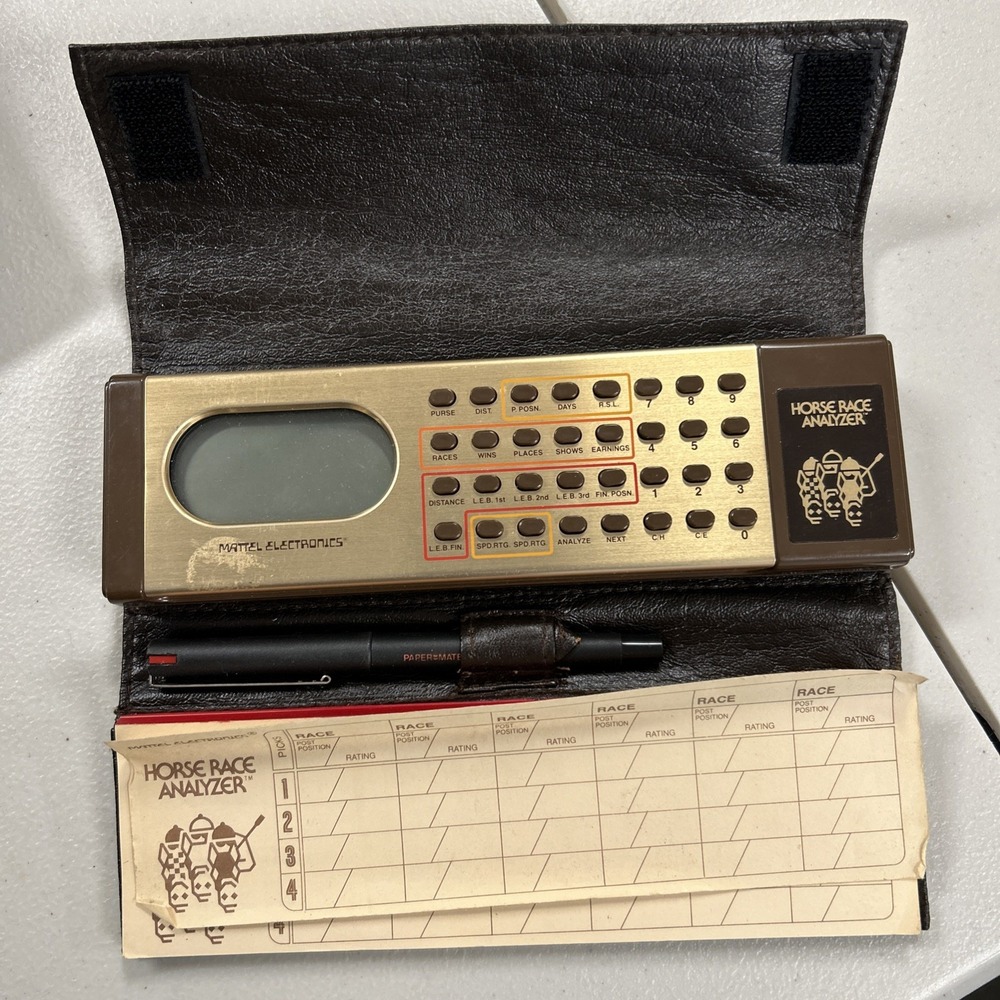 VINTAGE 1979 MATTEL ELECTRONICS HORSE RACE ANALYZER